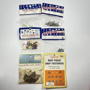 Vintage Craft Lot Fasteners Rhinestones Sequins Bells Kress Westrim Moskatel's